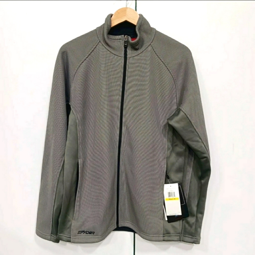 NEW Spyder Men's Crestone Full Zip Midweight Sweater Jacket Coat Size M